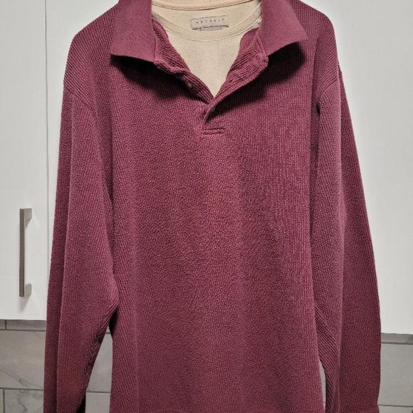 3 XL long sleeve shirts. 2 red, 1 blue. - Picture 3 of 7